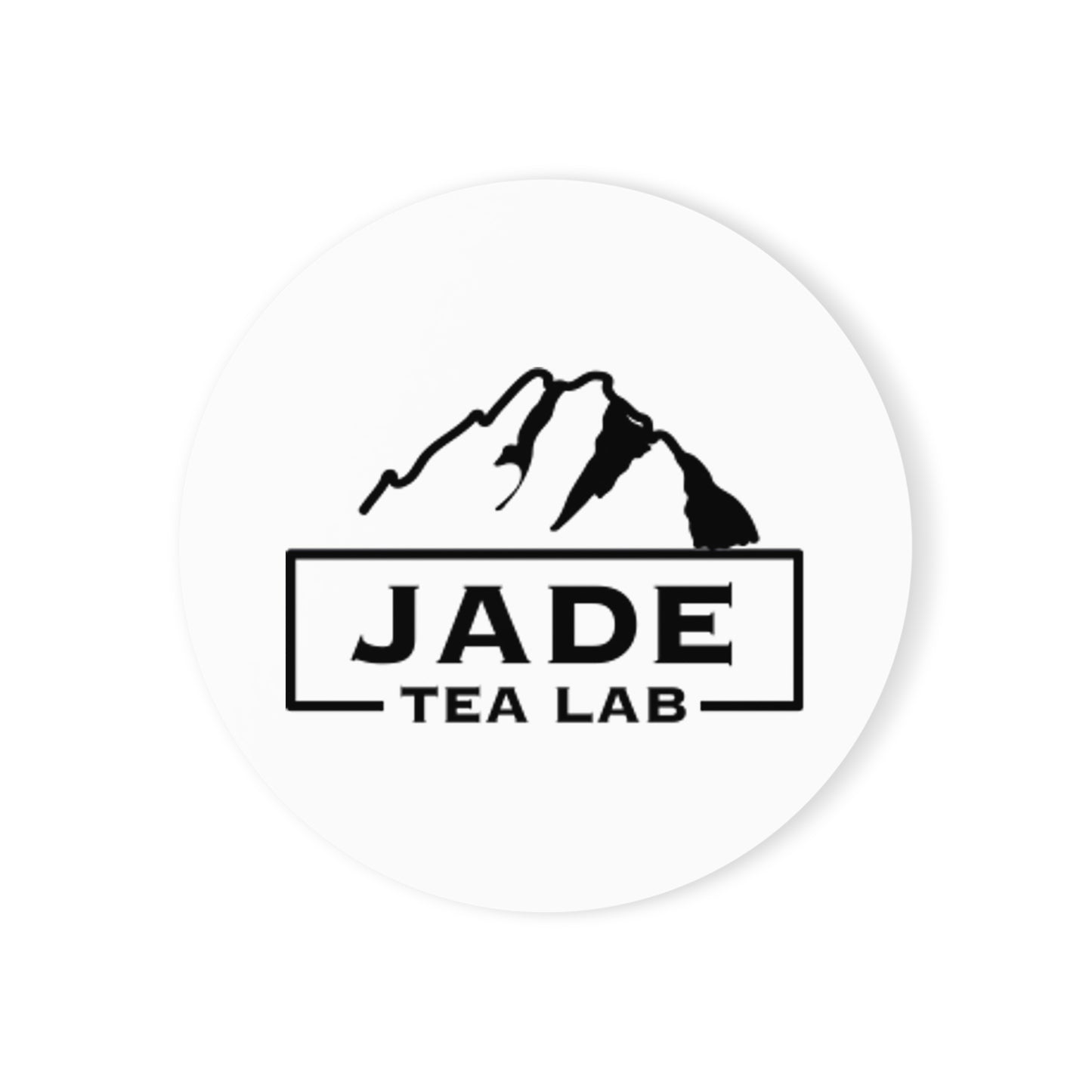 Jade Tea Lab Logo Cork Back Coaster