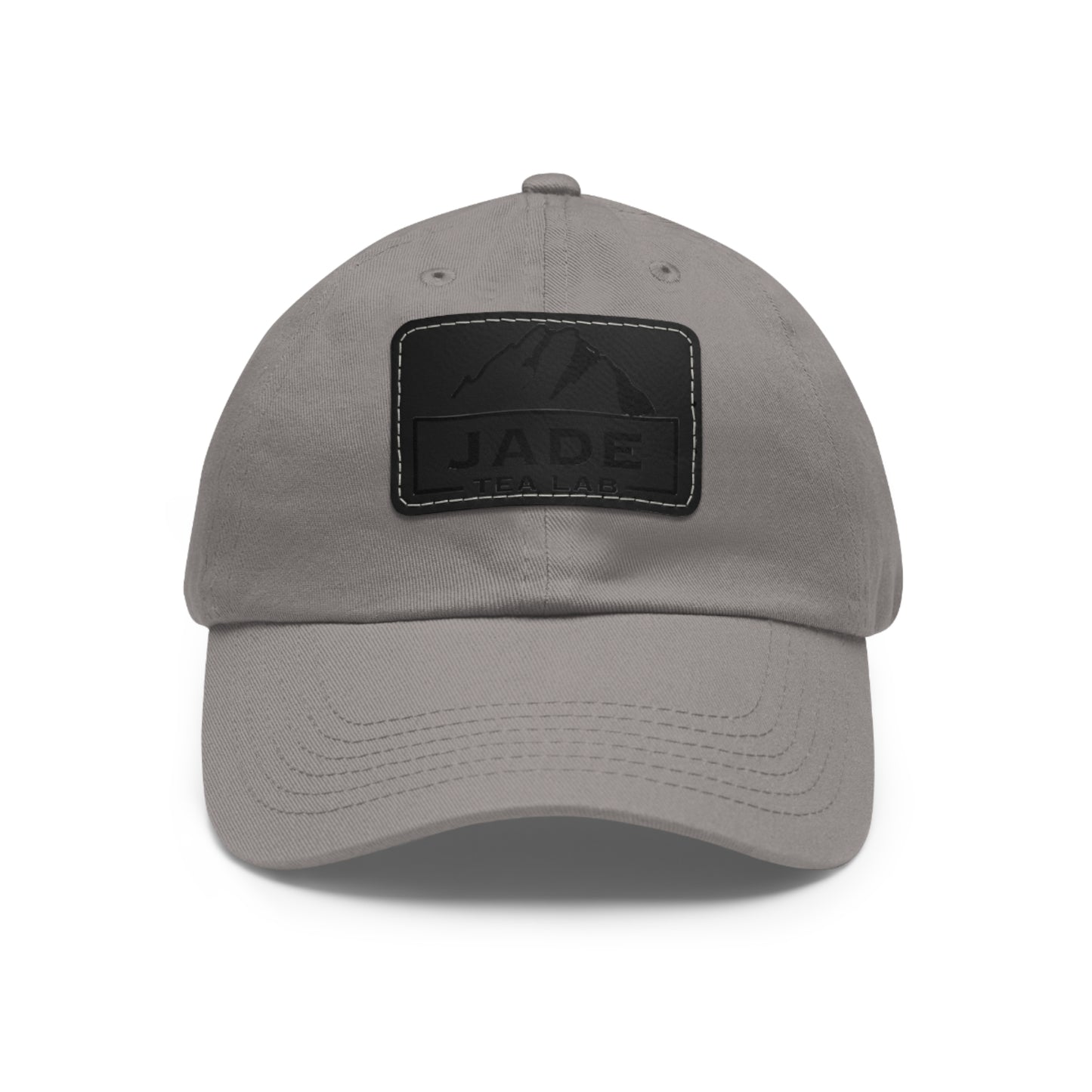 Jade Tea Lab Logo Hat with Leather Patch (Rectangle)