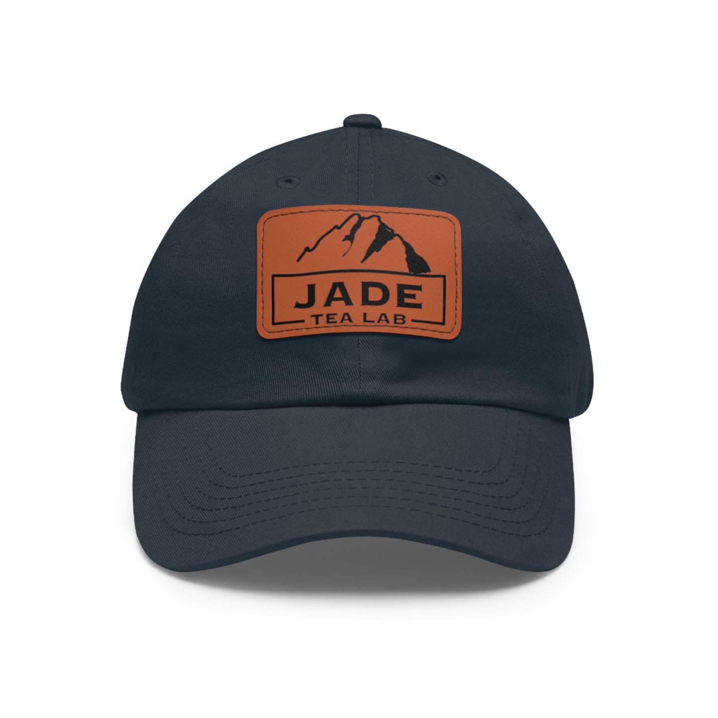 Jade Tea Lab Logo Hat with Leather Patch (Rectangle)