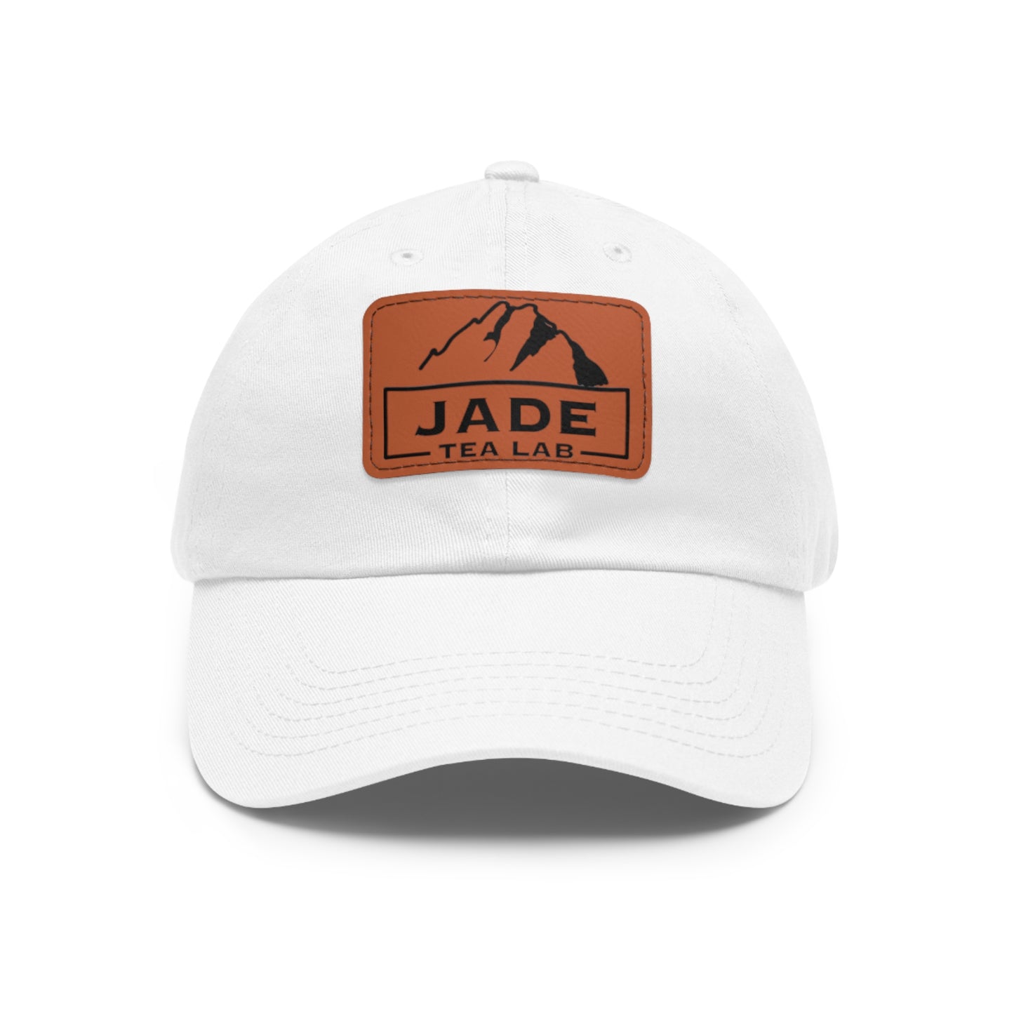 Jade Tea Lab Logo Hat with Leather Patch (Rectangle)