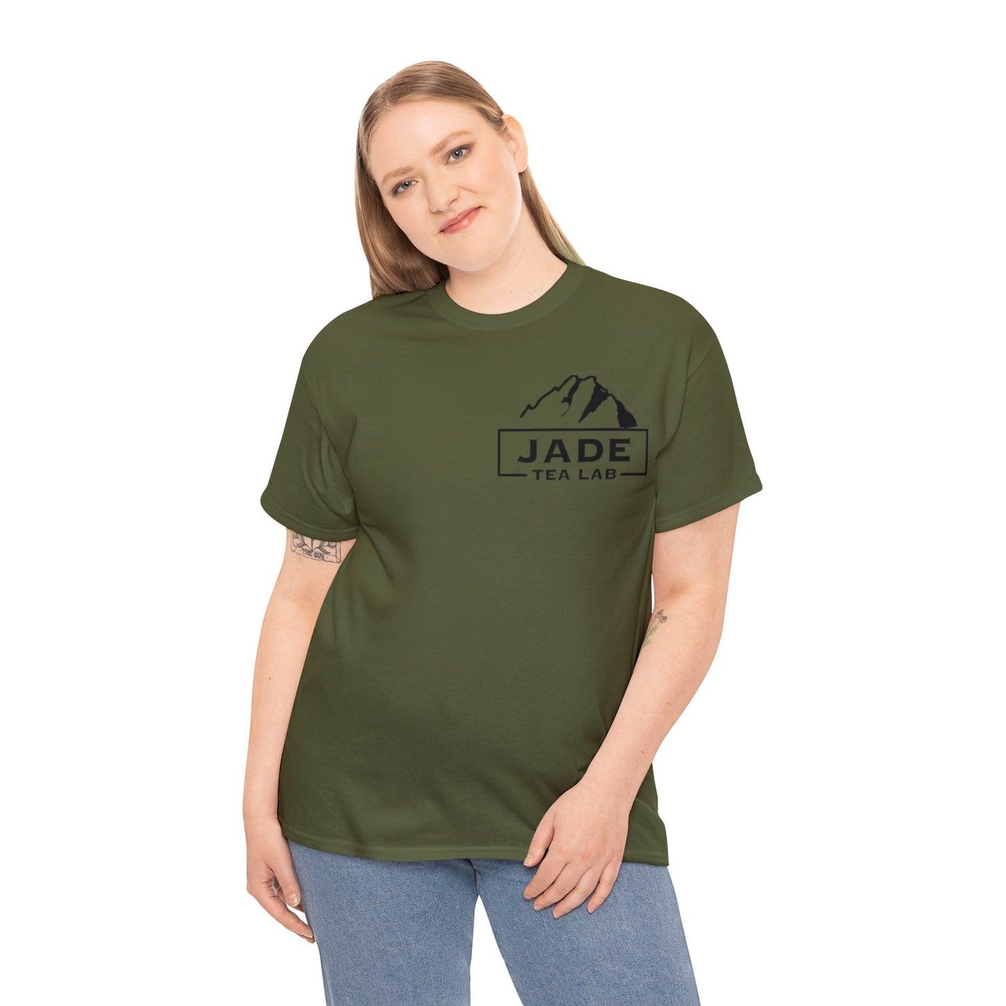 Jade Tea Lab Logo Unisex Heavy Cotton Tee