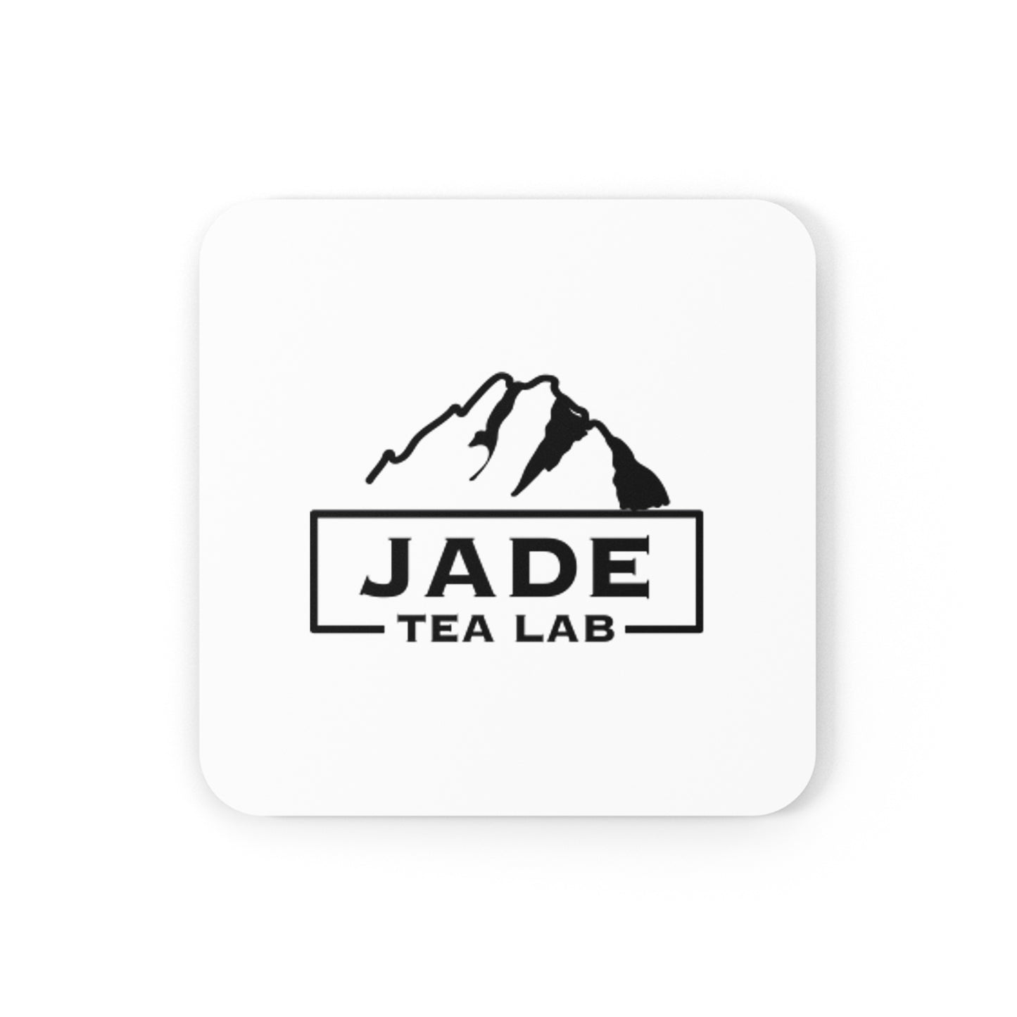 Jade Tea Lab Logo Cork Back Coaster