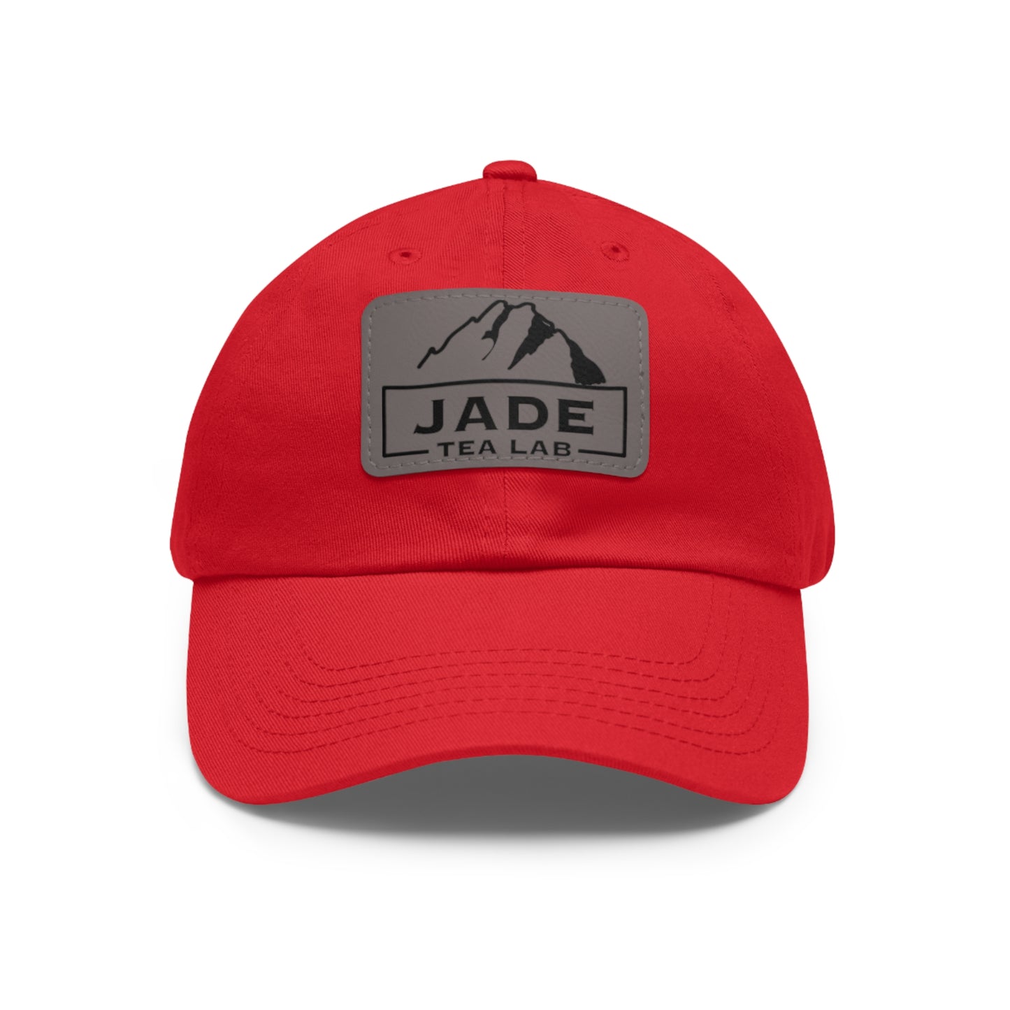 Jade Tea Lab Logo Hat with Leather Patch (Rectangle)