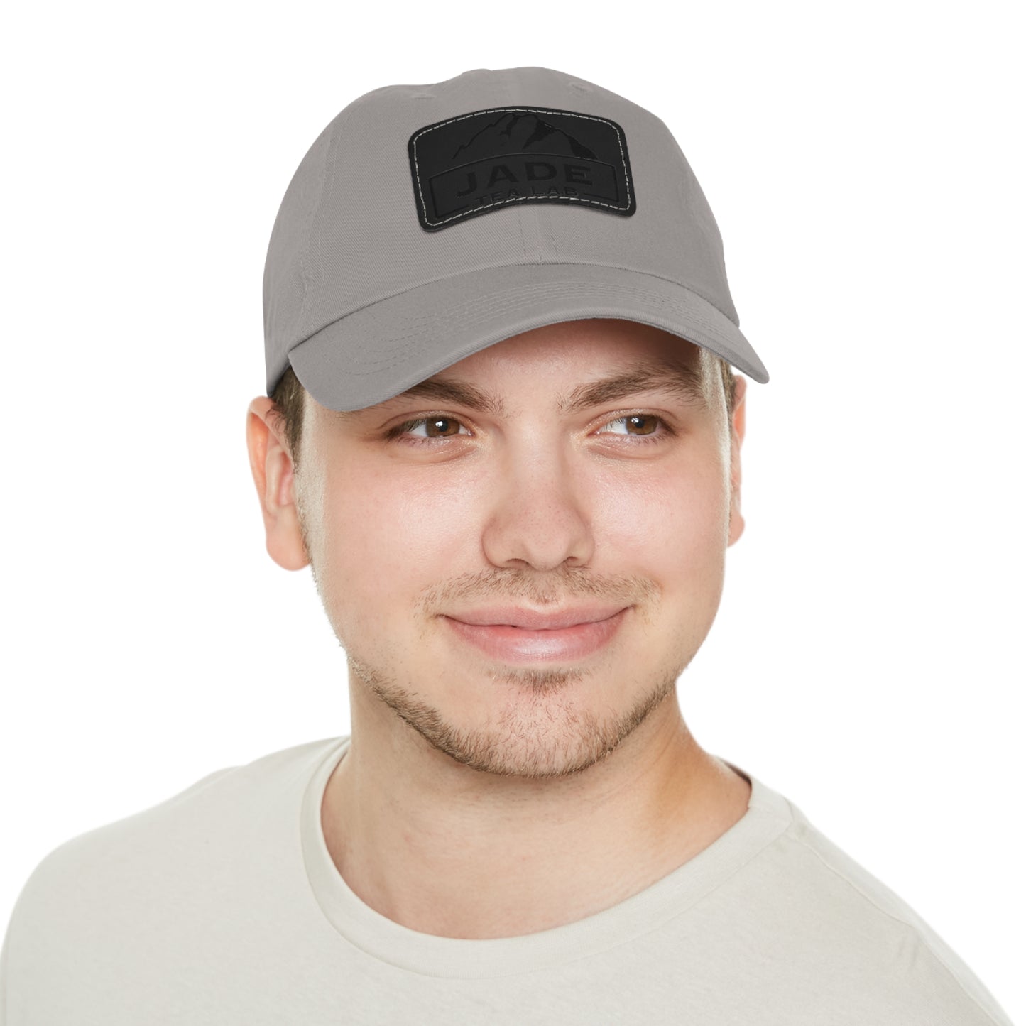 Jade Tea Lab Logo Hat with Leather Patch (Rectangle)