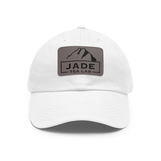 Jade Tea Lab Logo Hat with Leather Patch (Rectangle)