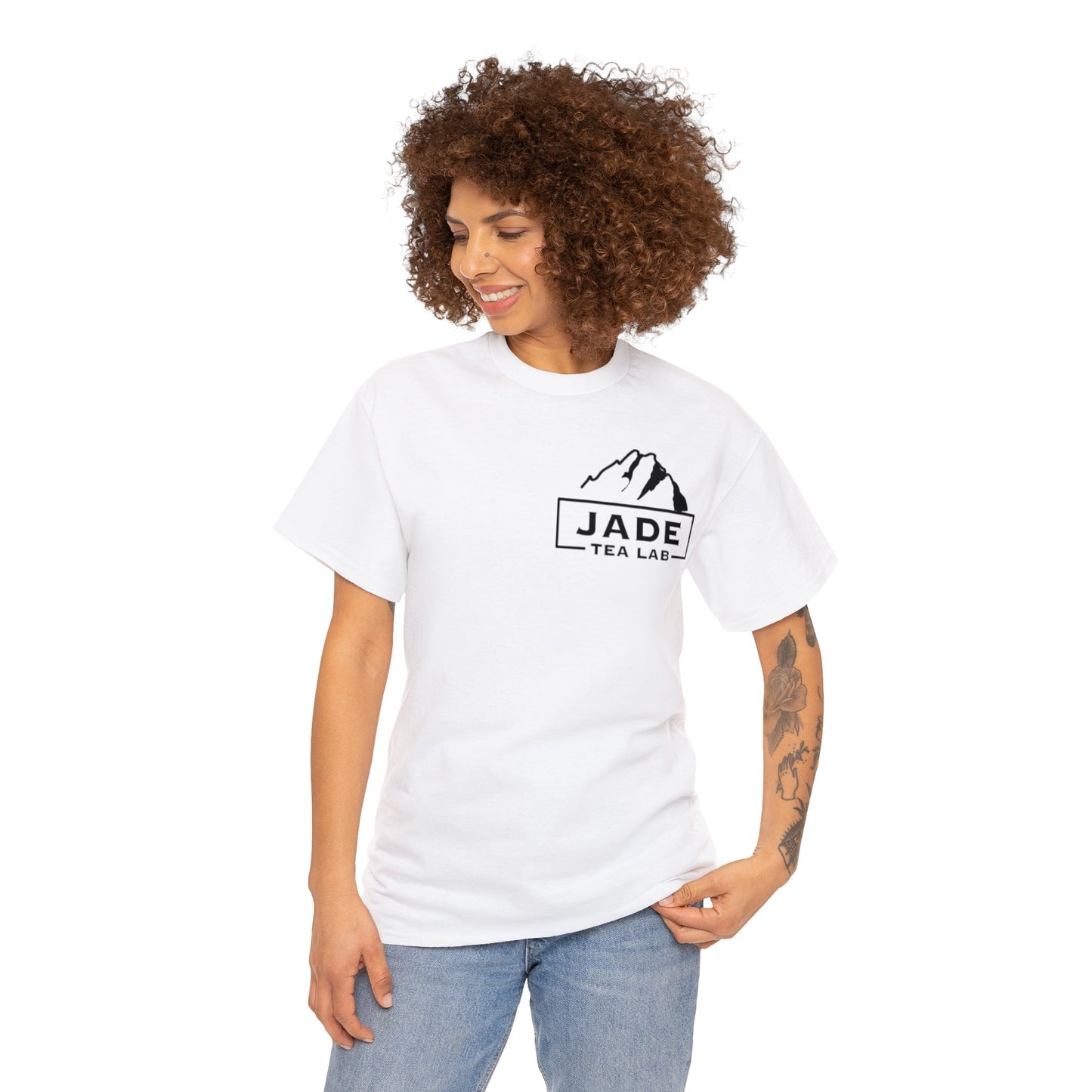 Jade Tea Lab Logo Unisex Heavy Cotton Tee